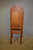 SOLD Antique Heavily Carved Oak Chairs - Unusual Leather
