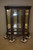 Antique China Cabinet, Curved Glass Oak #21578