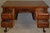 SOLD Antique Victorian Oak Raised Panel Chippendale Desk
