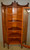SOLD Antique Victorian Oak Corner China Cabinet – Reverse Curve Glass
