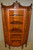 SOLD Antique Victorian Oak Corner China Cabinet – Reverse Curve Glass