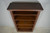 SOLD Antique Carved Raised Panel Oak Bookcase