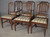 SOLD Antique Set of 6 Mahogany Inlaid Formal Dining Chairs
