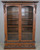 SOLD Antique Victorian Burl Walnut Glass Door Bookcase