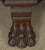 SOLD Antique Large Carved Lion Body Curved Glass China Closet