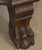SOLD Antique Large Carved Lion Body Curved Glass China Closet