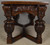 SOLD Antique Excessively Carved Computer Table, Oak Draw Leaf Table