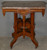SOLD Antique Victorian Burl Walnut Marble Top Parlor Stand
