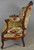 SOLD Antique Victorian Rose Carved Open Arm Sofa