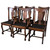 SOLD Antique Set of 6 Oak Empire Foot Dining Chairs