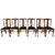 SOLD Antique Set of 6 Tiger Oak Claw Foot Dining Chairs