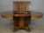 SOLD Antique Round Oak Claw Foot Split Base Dining Table w/ 3 Leaves