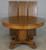SOLD Antique Round Oak Claw Foot Split Base Dining Table w/ 3 Leaves
