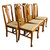 SOLD Antique Set of 6 Oak Claw Foot Dining Chairs