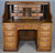 SOLD Antique Victorian Oak Raised Panel Tiger Sawn Roll Top Desk
