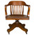 SOLD Antique Walnut Banker Lawyers Swivel Tilt Office Chair