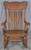 SOLD Antique Rocker, Victorian Carved Roll Arm Rocking Chair