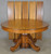 SOLD Antique Oak Carved Banquet Table – 5 Leaves