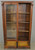 SOLD Antique Oak Double Door Carved Pillar Bookcase with Drawers