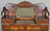 SOLD Antique Oak Mirror Gallery Back Double Drawer Double Door Bookcase