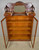SOLD Antique Oak Mirror Gallery Back Double Drawer Double Door Bookcase