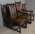 SOLD Antique Set of 6 Heavily Carved Oak Dining Chairs – Victorian