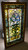 SOLD Antique Victorian Leaded Stained Glass Window with Lillies