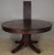 SOLD Antique Mahogany Round Dining Table – 54” Single Leaf