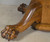 SOLD Antique Round Oak Claw Foot Split Base Table w/3 Leaves