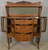 SOLD Antique Oak Double Curved Glass Door Sever with Mirror Back