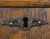 SOLD Antique Oak Double Curved Glass Door Sever with Mirror Back