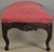 SOLD Antique Victorian Walnut Window Bench Red Seat