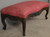 SOLD Antique Victorian Walnut Window Bench Red Seat