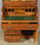 Antique Oak Cylinder Carved Secretary Desk – Unusual #22046