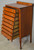 SOLD Antique Tiger Oak Jewelry Cabinet, Watch Cupboard or Coin Cabinet