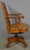 Antique Oak Swivel Tilt Victorian Office Chair #22093