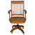 Antique Oak Swivel Tilt Victorian Office Chair #22093