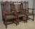 SOLD Antique Set of 6 Oak Heavily Carved Dining Chairs