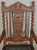 SOLD Antique Set of 6 Oak Heavily Carved Dining Chairs