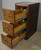 SOLD Antique Unusual Oak Three Drawer File Cabinet