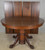 SOLD Antique Victorian Round Oak Claw Foot Table w/ 4 Leaves