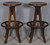 SOLD Antique Oak Victorian Industrial Era Round Stools