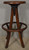 SOLD Antique Oak Victorian Industrial Era Round Stools