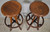 SOLD Antique Oak Victorian Industrial Era Round Stools