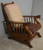 SOLD Antique Victorian Oak Lion Head Barley Twist Carved Rocking Morris Chair