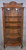 SOLD Antique 1890s Oak Curved Glass China Closet with Cabriole Legs