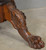 SOLD Antique 1890s Mahogany Claw Foot Small Dining Room Table, Parlor Stand