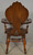 SOLD Antique Carved Mahogany Portrait Chair