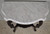 SOLD Antique Victorian Carved Marble Top Demi Lune Table