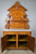 Antique Victorian Renaissance Burl Walnut Marble Top Carved Sideboard #22165